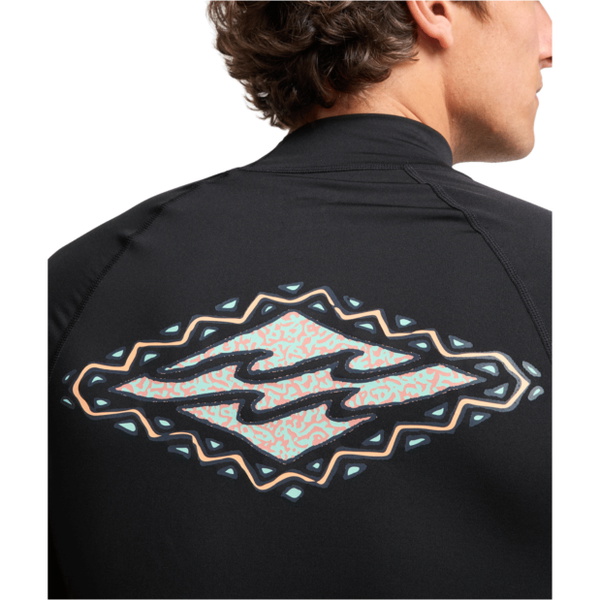 2026 Billabong Mens Re Issue Short Sleeve Rash Vest EBYWR03027 - Black